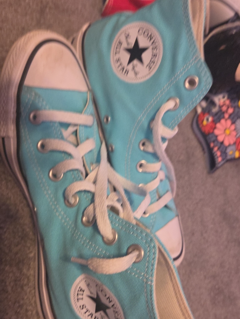 Converse Kids High Top Sneakers in Teal